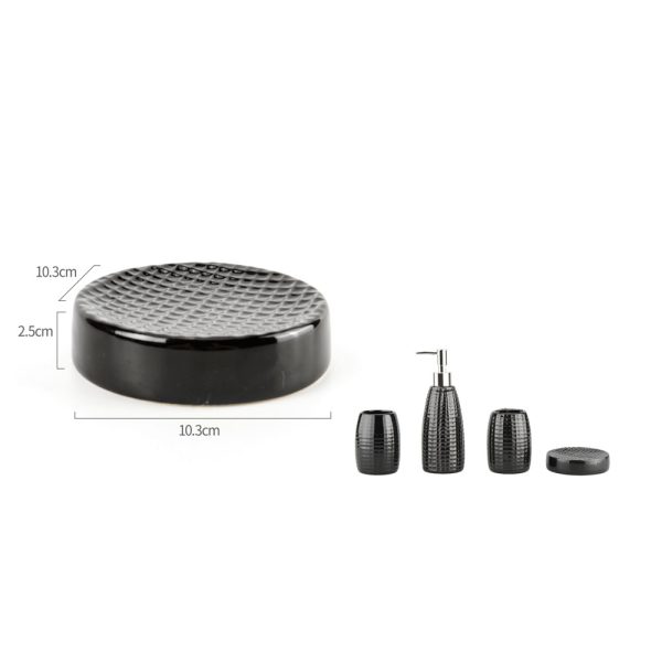 SB0056 Jabonera de céramica - Negro