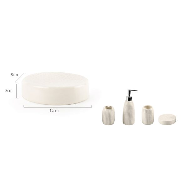 SB0056 Jabonera grande de céramica - Blanco