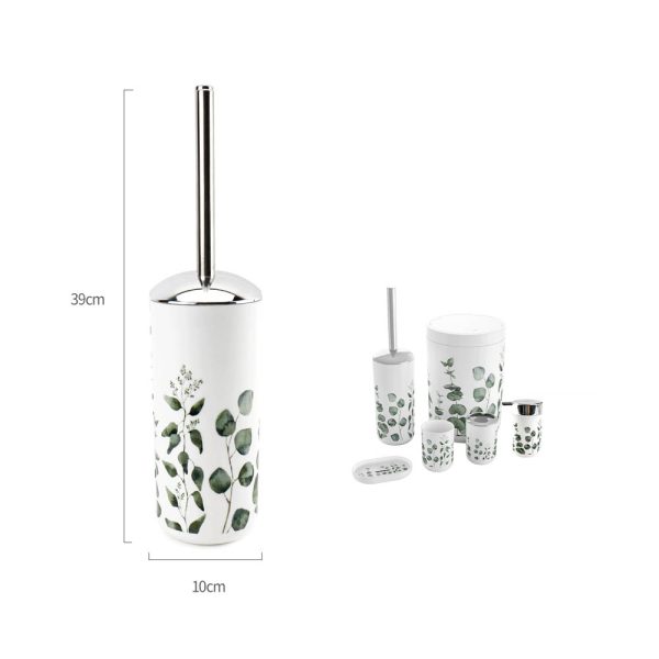 TB0108 Escobilla de baño estampado - Eucalipto