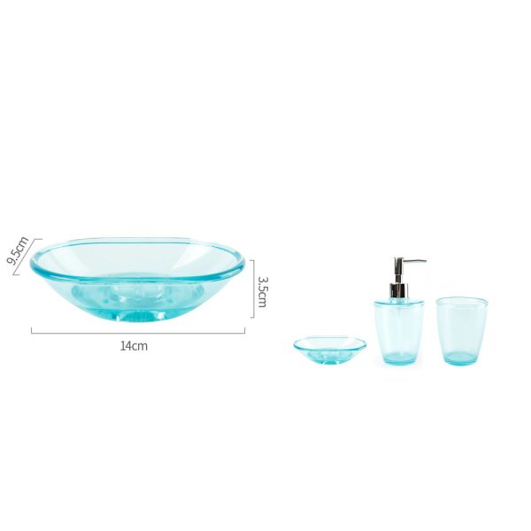 SB0065 Jabonera transparente - Azul tiffany