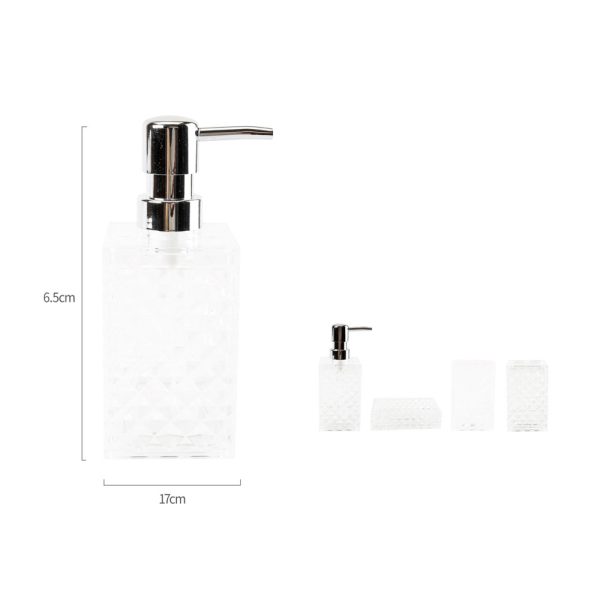 LB0118 Dispensador patrón diamantes - transparente