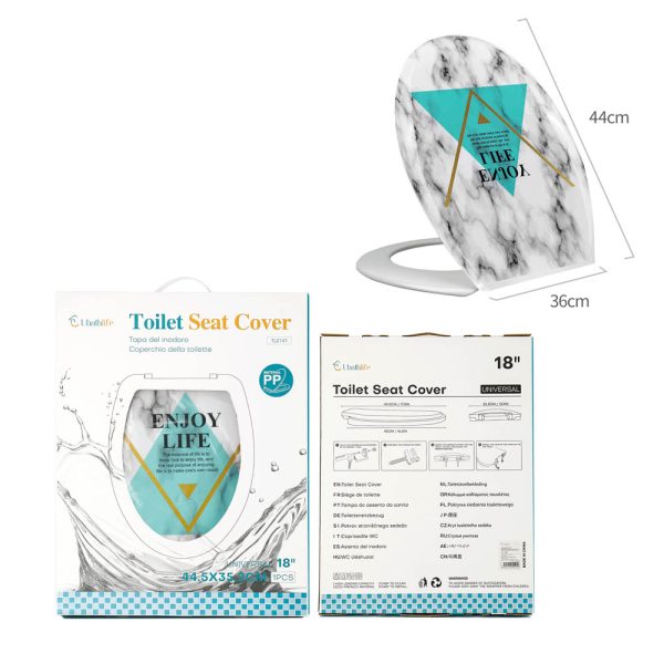 TL0036 Tapa de WC 33x44cm estampado - Mármol azul