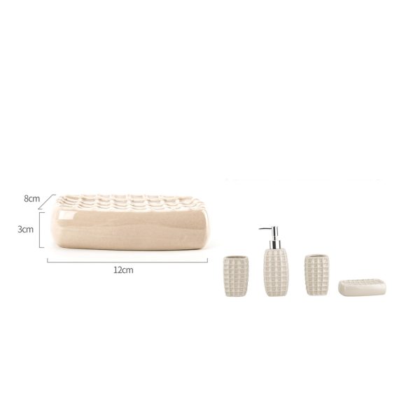 SB0056 Jabonera grande de céramica - Beige