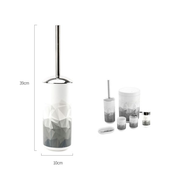 TB0108 Escobilla de baño estampado - Diamante gris