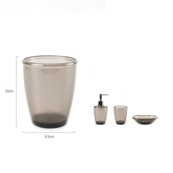 MC0152 Vaso de enjuague bucal transparente - Negro