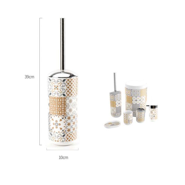 TB0108 Escobilla de baño estampado - Estilo étnico