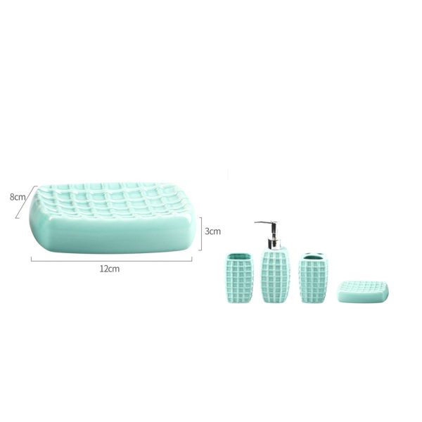 SB0056 Jabonera grande de céramica - Azul tiffany