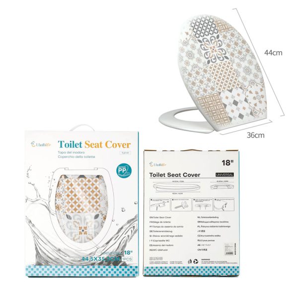 TL0036 Tapa de WC 33x44cm estampado - Estilo étnico