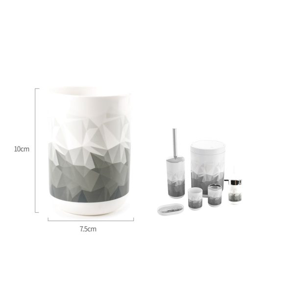MC0716 Vaso de enjuague bucal estampado - Diamante gris