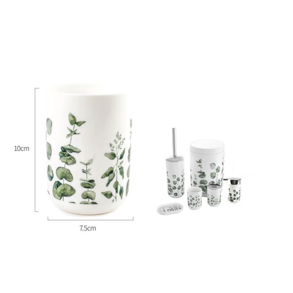 MC0716 Vaso de enjuague bucal estampado - Eucalipto