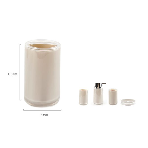 YH0449 Portacepillo de dientes redondo - Beige