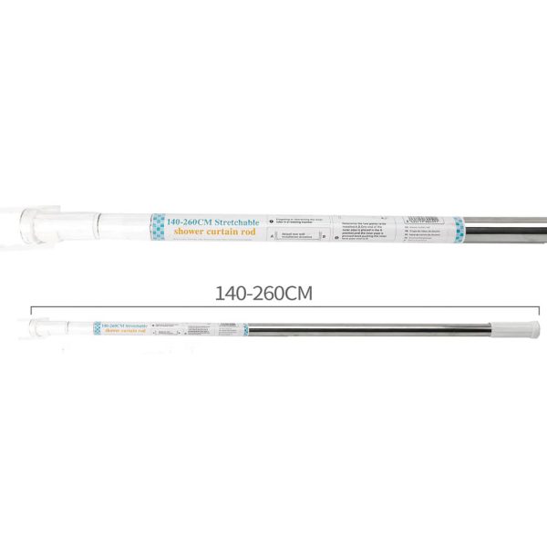 SR0459 Barra de cortina de 140-260cm retráctil - Plata