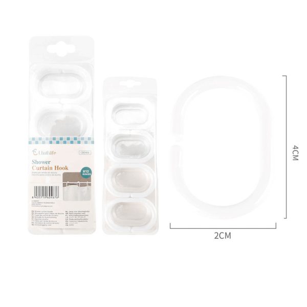 CB0466 Hebilla para cortina 12pcs - Blanco