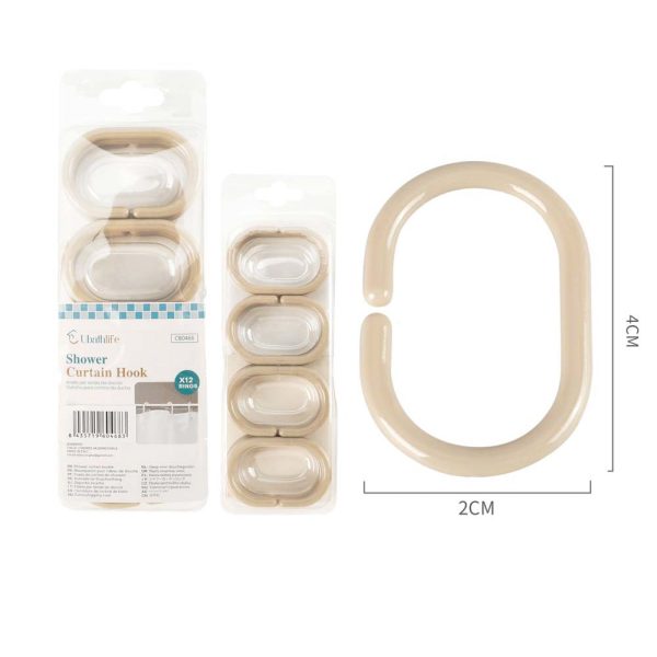 CB0466 Hebilla para cortina 12pcs - Beige