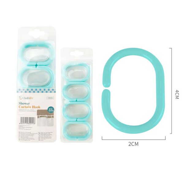 CB0466 Hebilla para cortina 12pcs - Azul tiffany