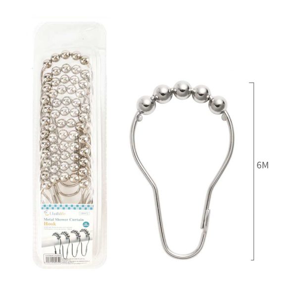 CB0472 Hebilla para cortina con esferas 12pcs - Plata