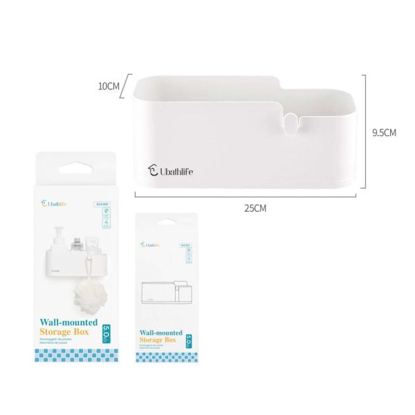 BX0480 Organizador con adhesivo multifunción - Blanco y gris