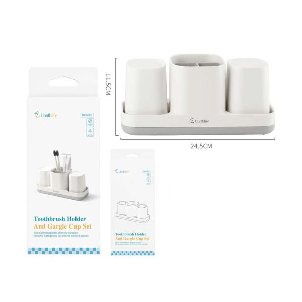 BX0482 Organizador con adhesivo multifunción - Blanco y gris