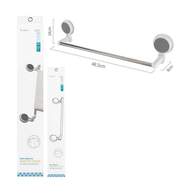 SF0499 Toallero con adhesivo - Blanco y gris