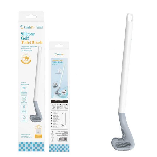 TB0524 Escobilla de baño curva - Blanco
