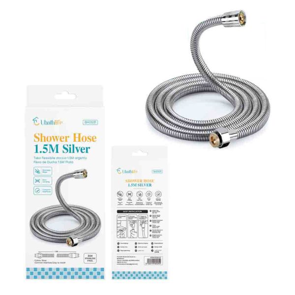 SH0531 Flexo de ducha de 1.5m - Plata