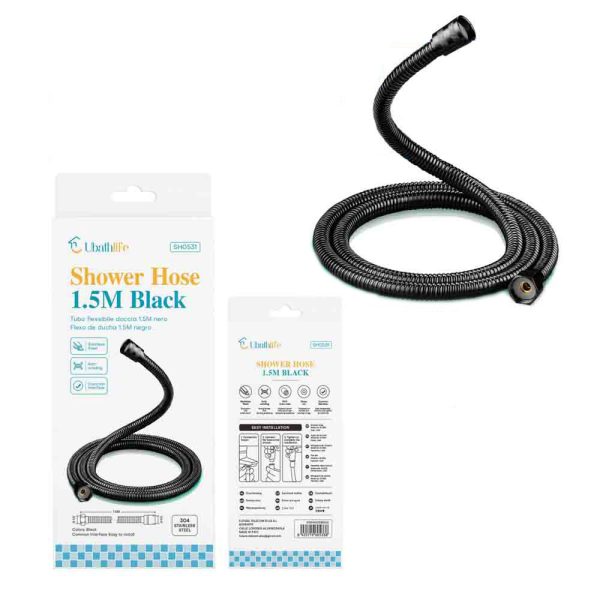 SH0531 Flexo de ducha de 1.5m - Negro