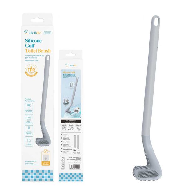 TB0524 Escobilla de baño curva - Gris