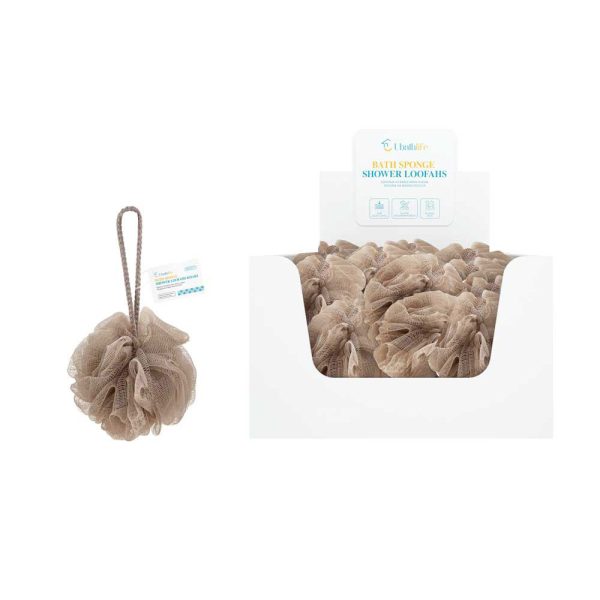 BS0577 Esponja de baño extra suave 50pcs - Caqui