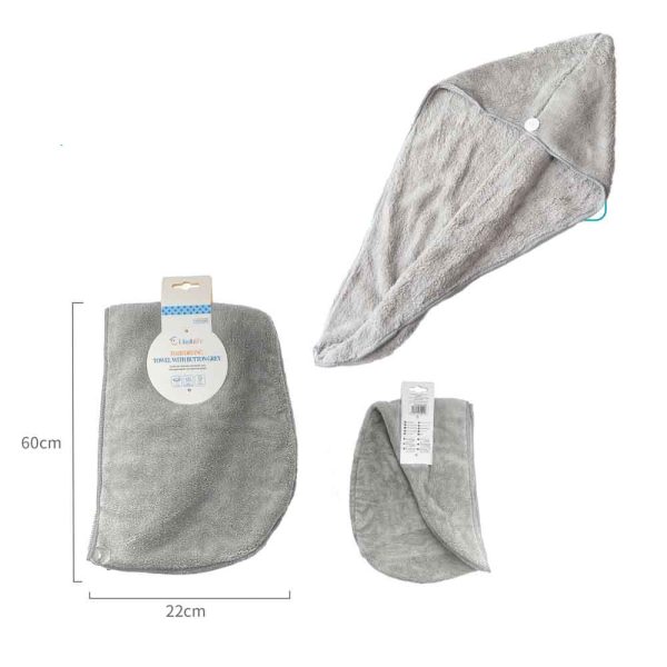 HD0588 Gorro de ducha de tercipelo - Gris