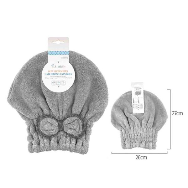 HD0592 Gorro de ducha con lazo para el pelo - Gris