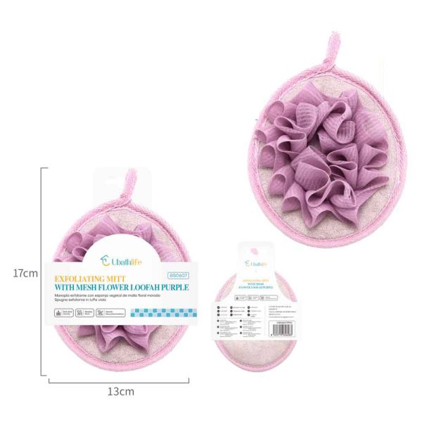 BS0607 Esponja de baño exfoliante - Púrpura