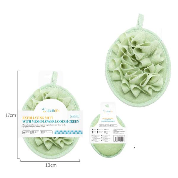 BS0607 Esponja de baño exfoliante - Verde