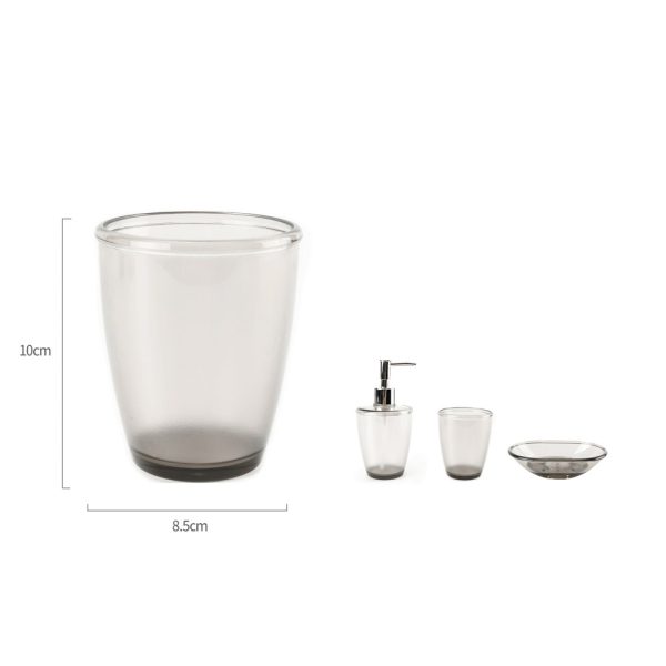MC0152 Vaso de enjuague bucal transparente - Gris