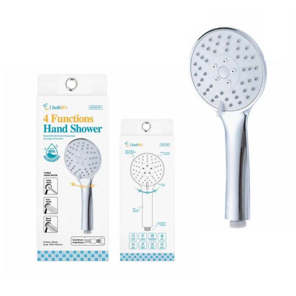 SH1039 Alcachofa de ducha con 4 funciones - Plata