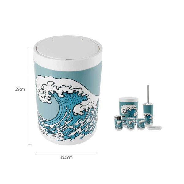 TC0093 Papelera estampado - Olas