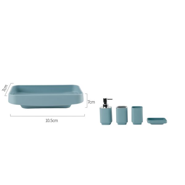 SB0046 Jabonera con drenaje - Azul morandi
