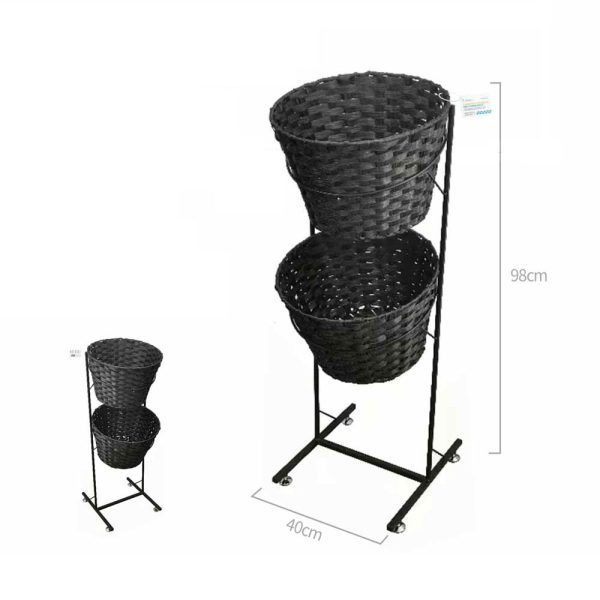 WB0855 Cesta de ratán de 2pcs - Marrón
