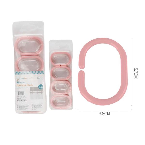 CB0466 Hebilla para cortina 12pcs - Rosa claro