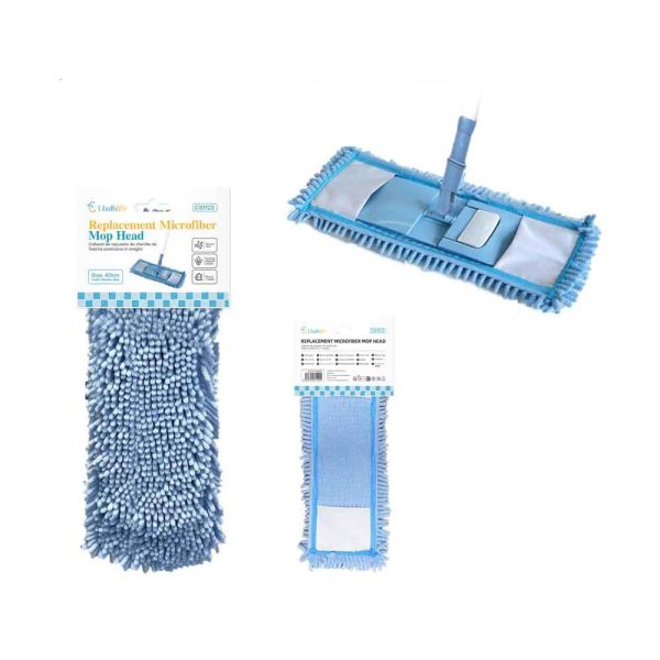 CS1123 Cabezal de fregona de chenilla 40cm - Azul nórdico