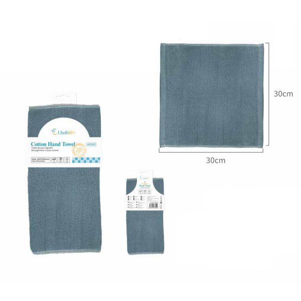 HD1142 Toalla de mano de algodón 30x30cm - Azul morandi