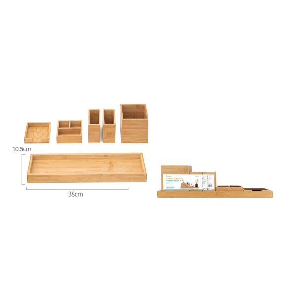 BX1116 Organizador multifunción 5pcs - Bambú