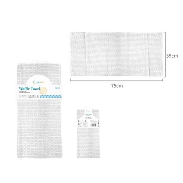 HD1141 Toalla de mano waffle 75x35cm - Blanco