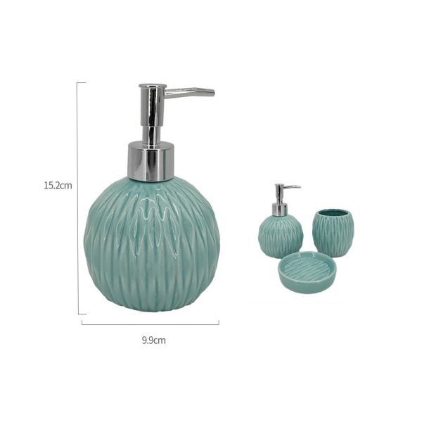 HB1133 Dispensador de céramica patrón hojas - Verde morandi