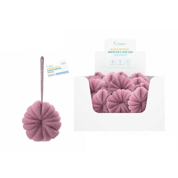 BS1136 Esponja de baño de espuma suave 80pcs - Rosa