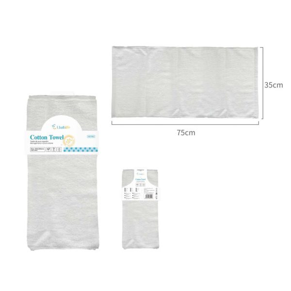 HD1143 Toalla de mano de algodón 75x35cm - Blanco