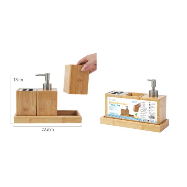 BX1111 Organizador multifunción 4pcs - Bambú